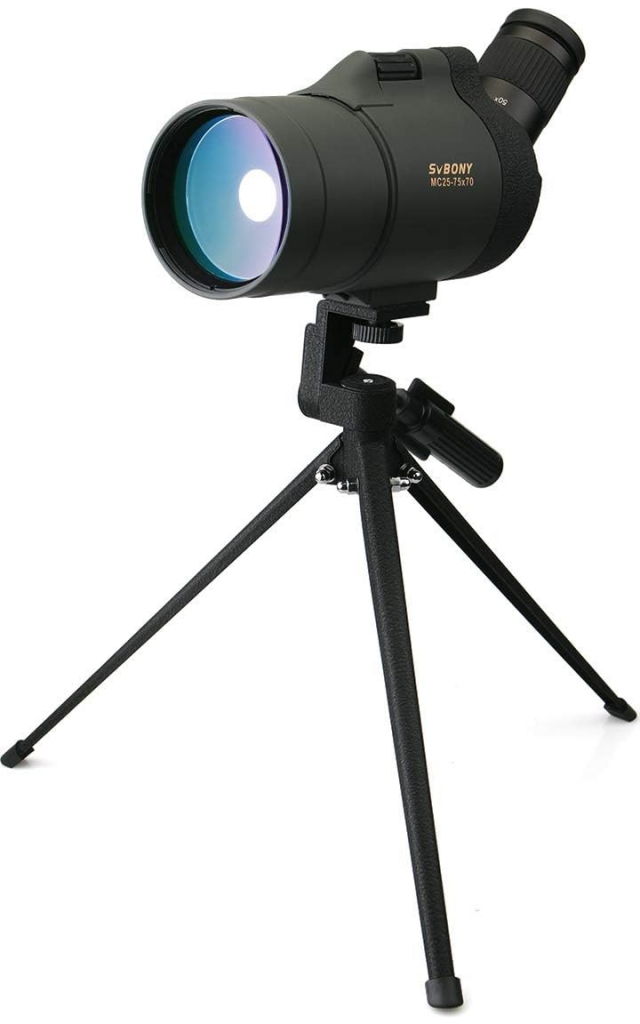 Svbony SV41 dalekohled, monokulární 25-75x70 Mak, optika BAK4 Prism FMC Vodotěsný se stativem pro sportovní střelce na pozorování ptáků