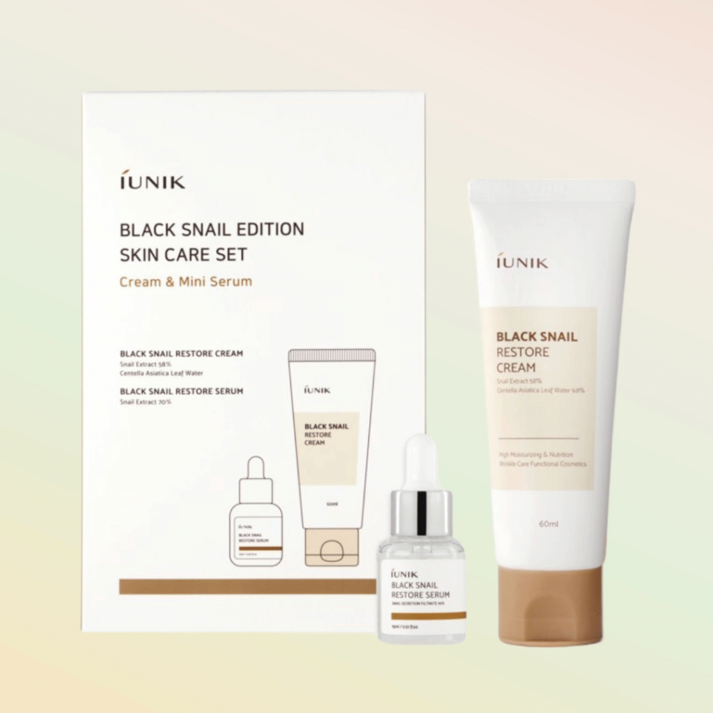 iUNIK Black Snail sérum se šnečím slizem 15 ml + krém s filtrátem šnečího slizu 60 ml dárková sada