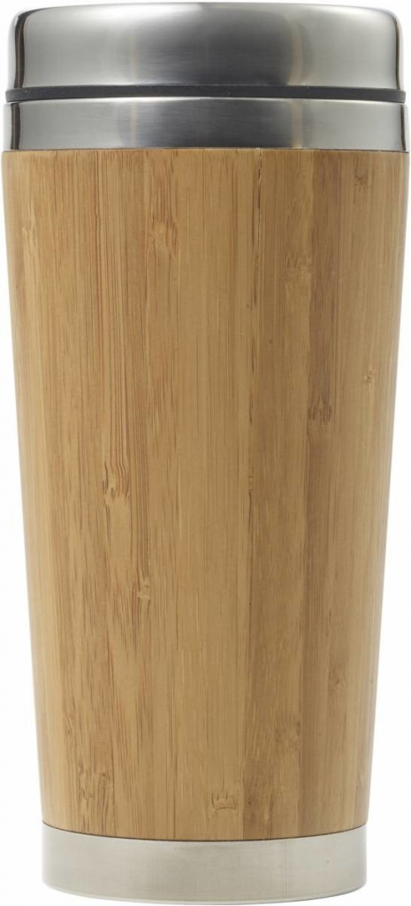 Bambus Cestovní hrnek z bambusu s termoizolací Hnědá 400 ml