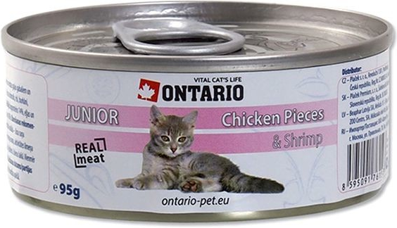 Ontario Junior kuřecí kousky a krevety 95 g