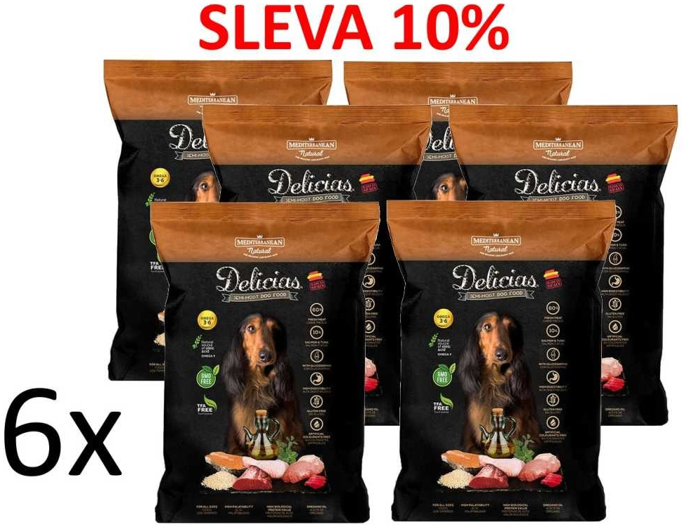 Delicias Adult dog Semi-Moist-Soft poloměkké 6 x 1,5 kg