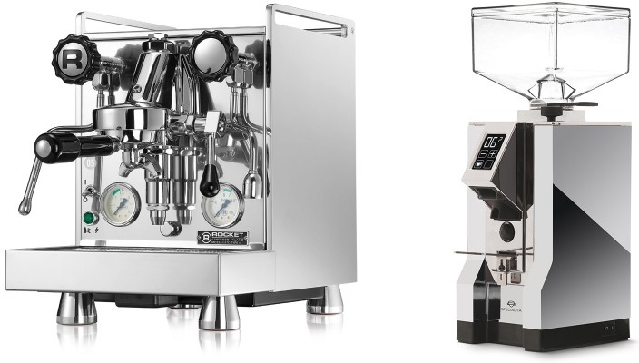 Set Rocket Espresso Mozzafiato Cronometro V + Eureka Mignon Specialita
