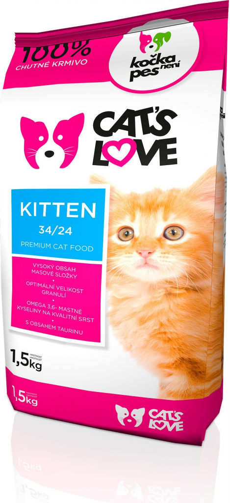 Nativia Kočka není pes Cat\'s Love Kitten 1,5 kg