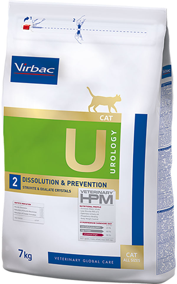 Virbac Veterinary HPM Cat Urology Dissolution & Prevention U2 7 kg