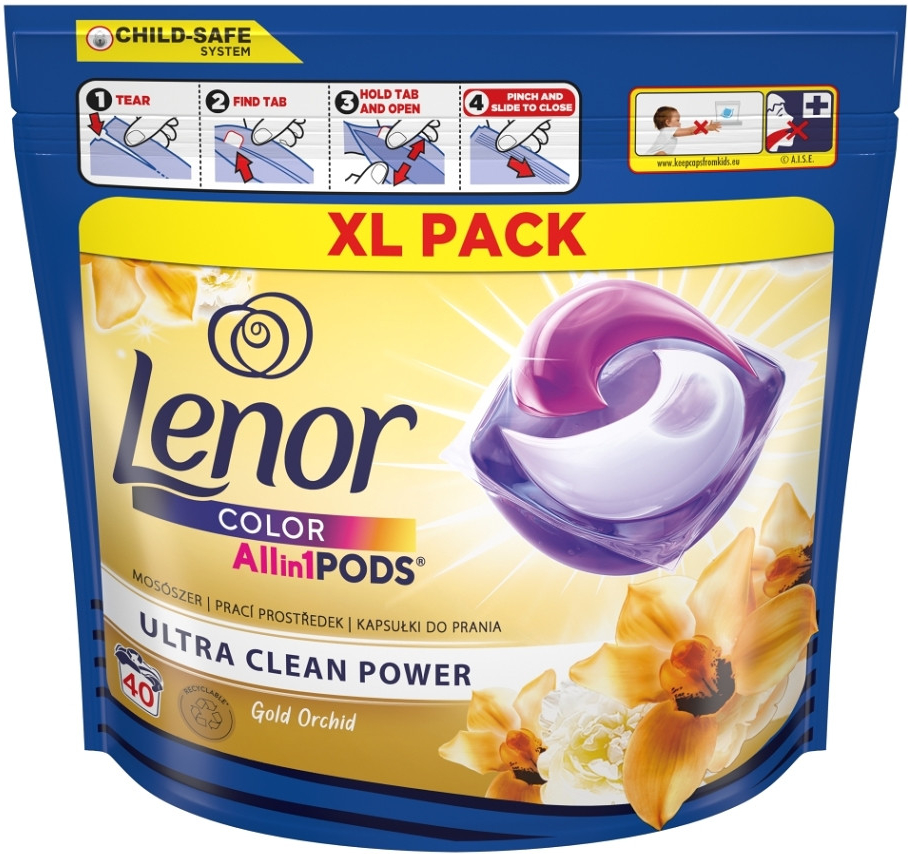 Lenor gelové kapsle All-in-1 Color Gold Orchid 40 ks