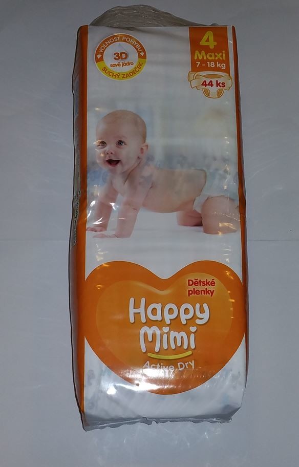 Happy mimi active dry Midi 2 4-9 kg 50 ks