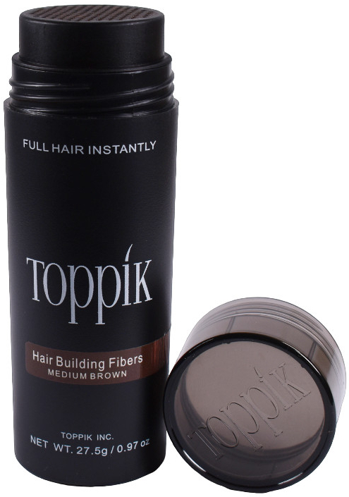 Toppik Hair Building Fibers Středně Zahušťovací vlákna na vlasy a vousy Hnědá 27 g