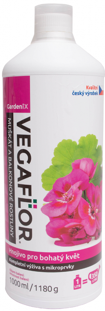 GardeniX Vegaflor Muškát a balkonové rostliny 500 ml