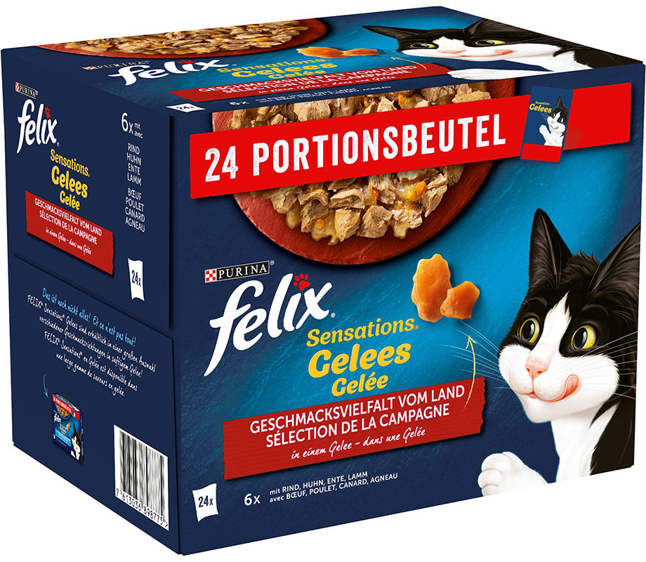 Felix Sensations v želé hovězí kuřecí kachní jehněčí 120 x 85 g