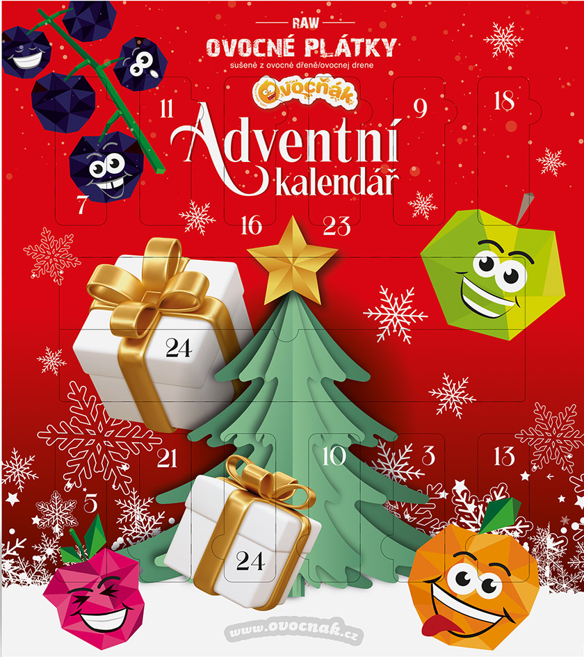 Ovocňák adventní kalendář mix 24x 10g