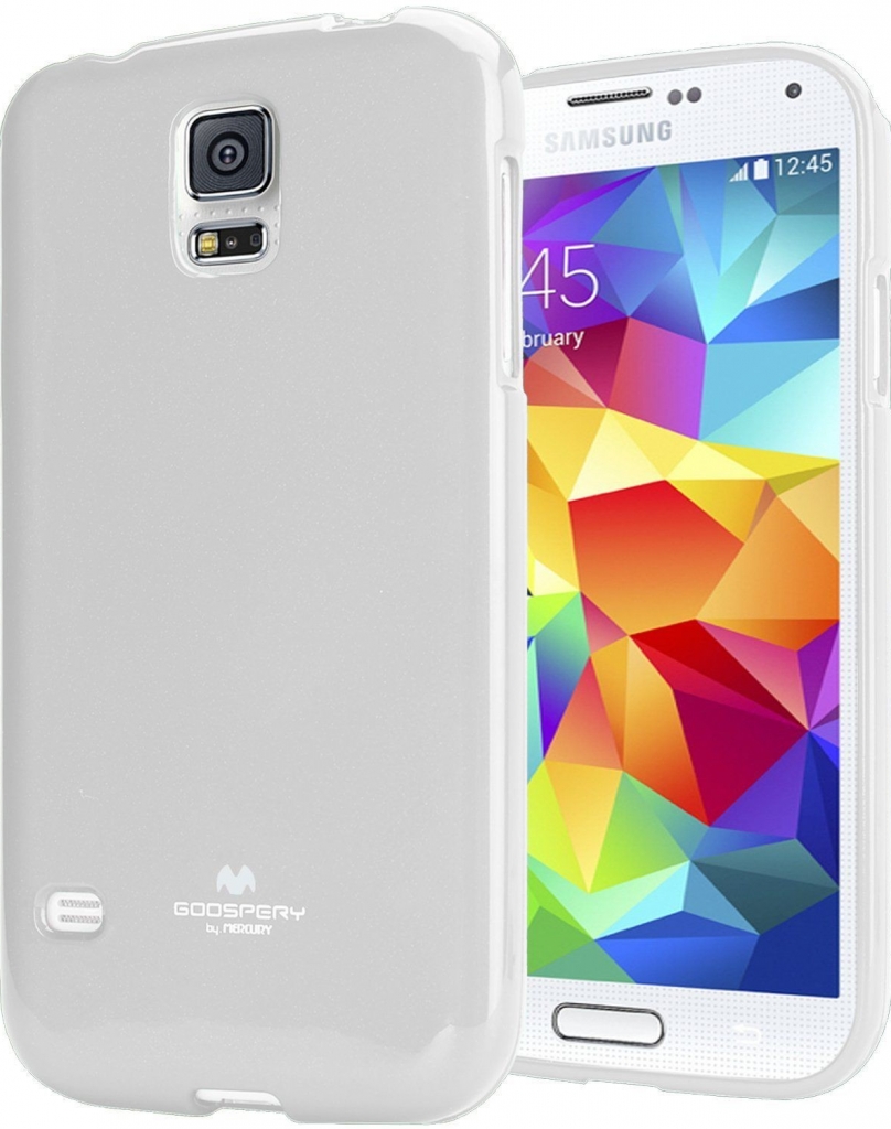 Pouzdro Goospery Mercury Jelly Samsung G800 / Galaxy S5 Mini Bílé
