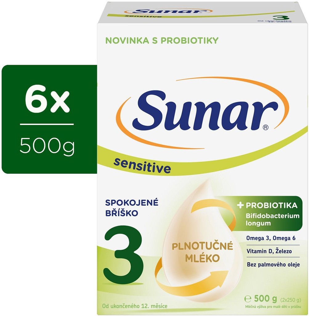 Sunar 3 Sensitive 6 x 500 g