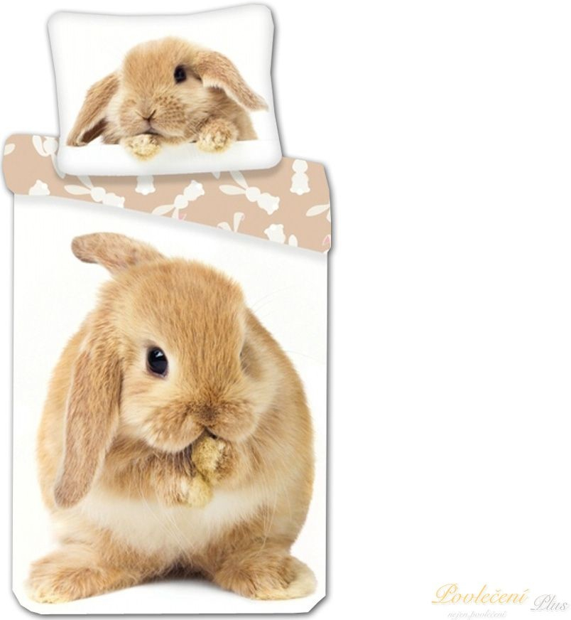 Jerry Fabrics Povlečení fototisk Bunny brown 140x200 70x90