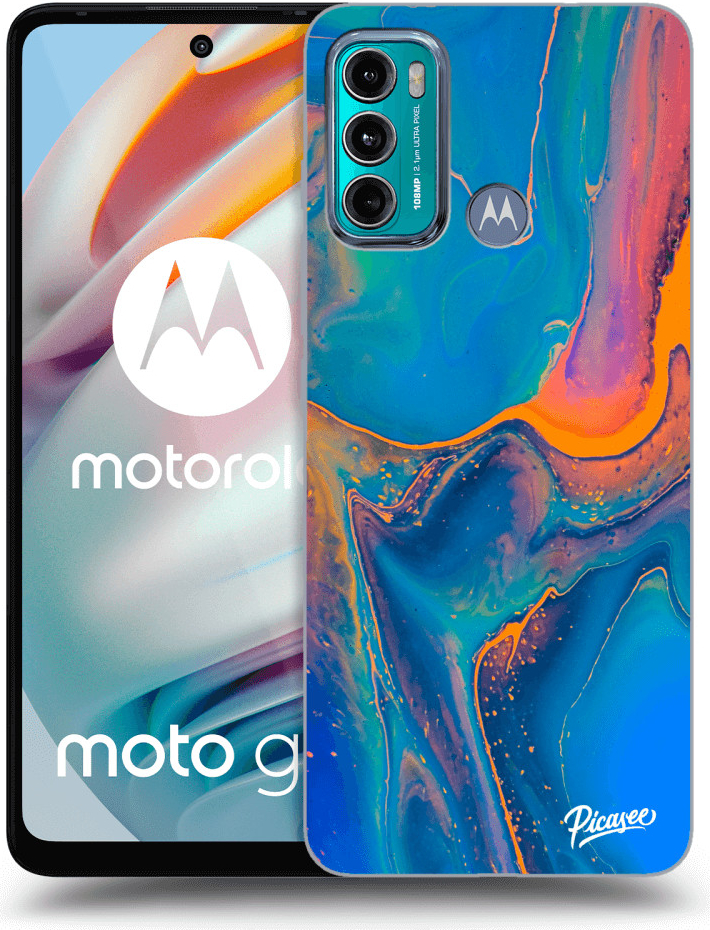 Pouzdro Picasee silikonové Motorola Moto G60 - Rainbow čiré