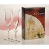 L´Amour - poháry na sekt s červenými srdíčky 2ks