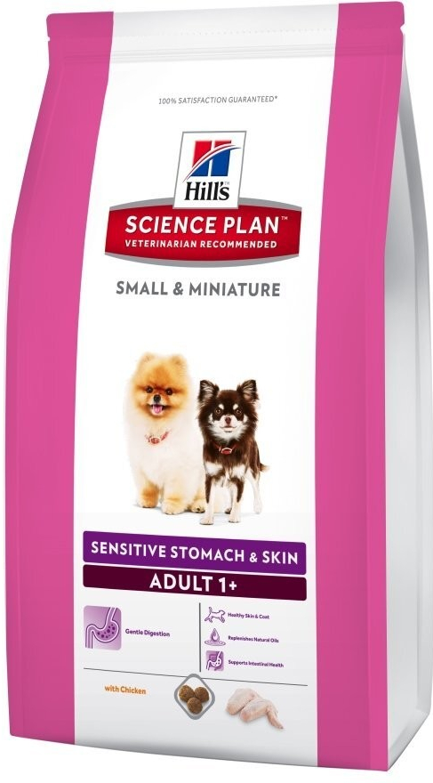 Hill’s Adult Small & Mini Sensitive Stomach and Skin Chicken 1,5 kg