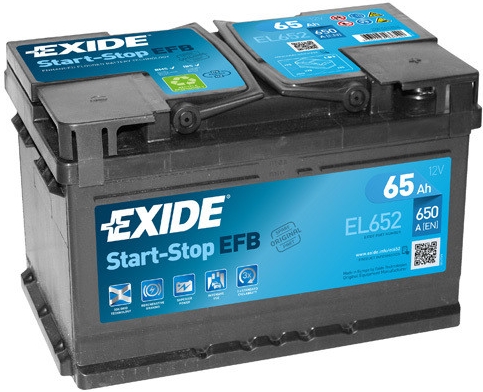 Exide Start-Stop EFB 12V 65Ah 650A EL652