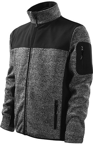 Casual softhellová bunda pánská knit gray