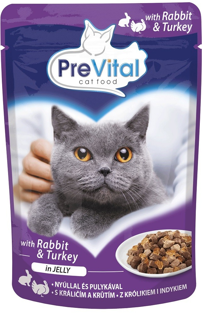 PreVital s králíkem a krůtím v želé 24 x 100 g