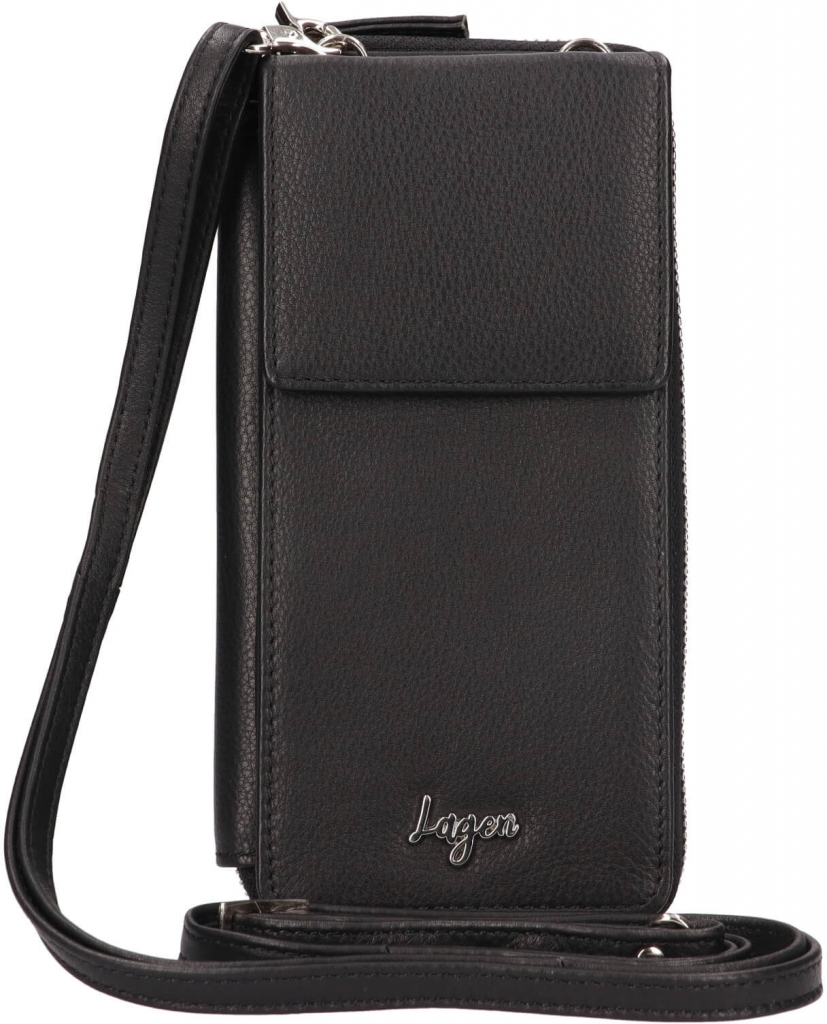 Lagen dámská kožená peněženko-kabelka na mobil Alexa černá