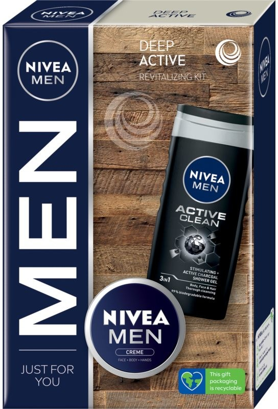 Nivea Men sprchový gel pro muže 250 ml + krém pro muže 75 ml kosmetická sada