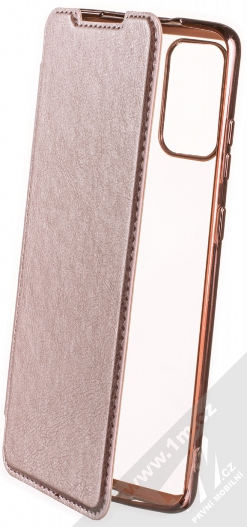 Pouzdro Forcell Electro Book flipové Samsung Galaxy S20 Plus růžově zlaté