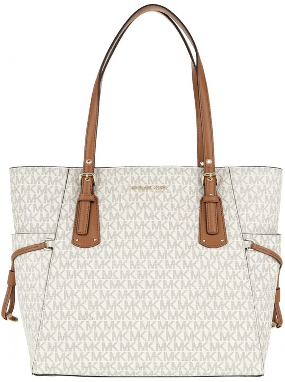 Michael Kors kabelka Voyager tote logo vanilla