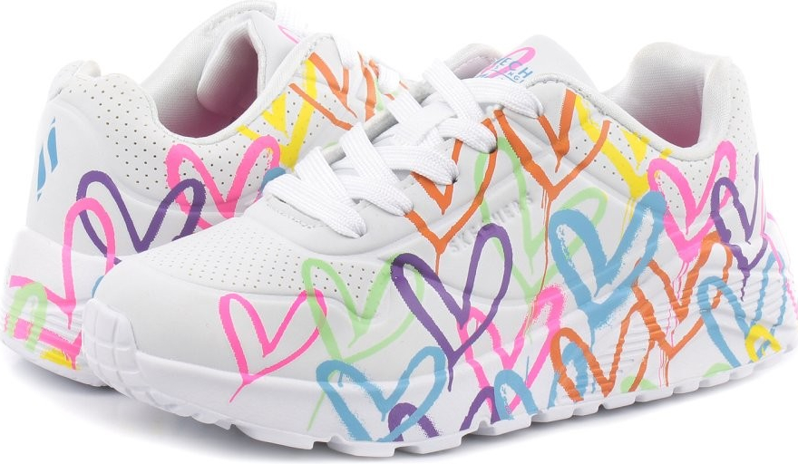 Skechers Uno Lite Spread The Love white