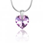Swarovski Elements Srdce Light Rose