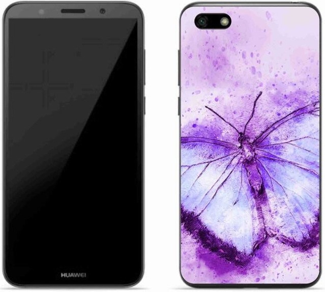 Pouzdro mmCase Gelové Huawei Y5 (2018) - fialový motýl