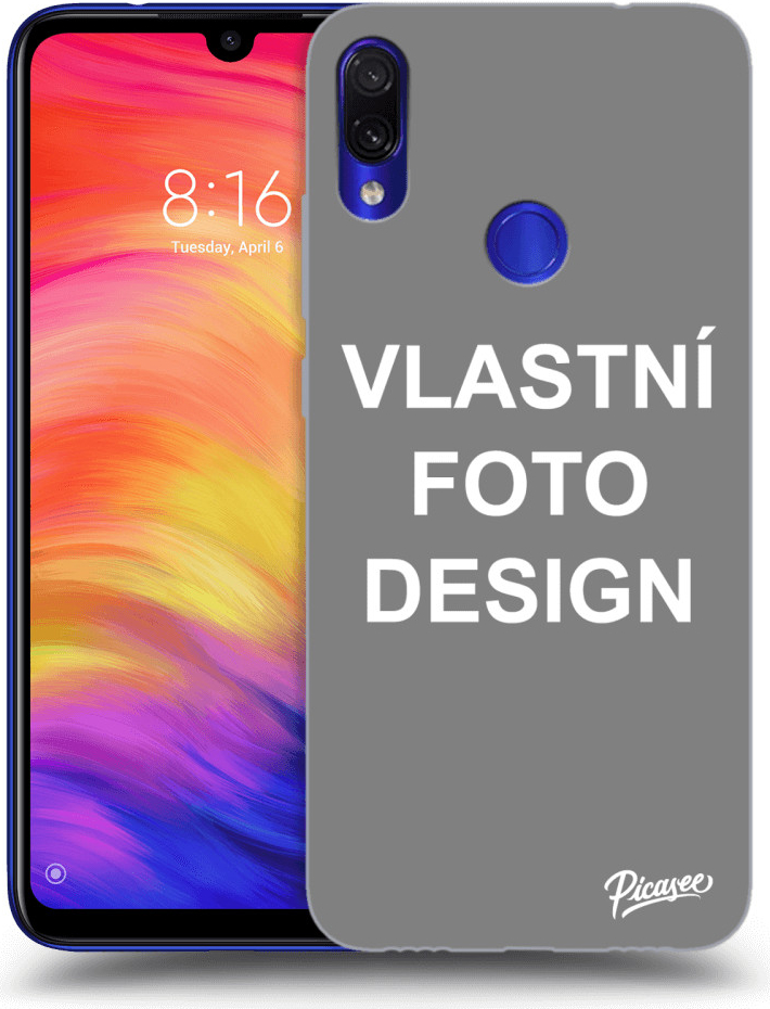 Pouzdro Picasee silikonové černé obal Xiaomi Redmi Note 7 - Vlastní design/motiv