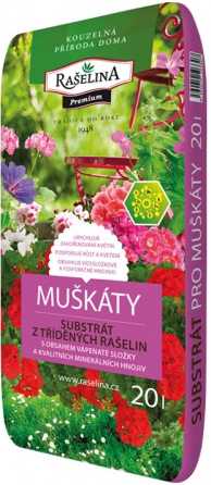 RAŠELINA SOBĚSLAV Substrát PREMIUM muškáty a balkónové rostliny 40 l