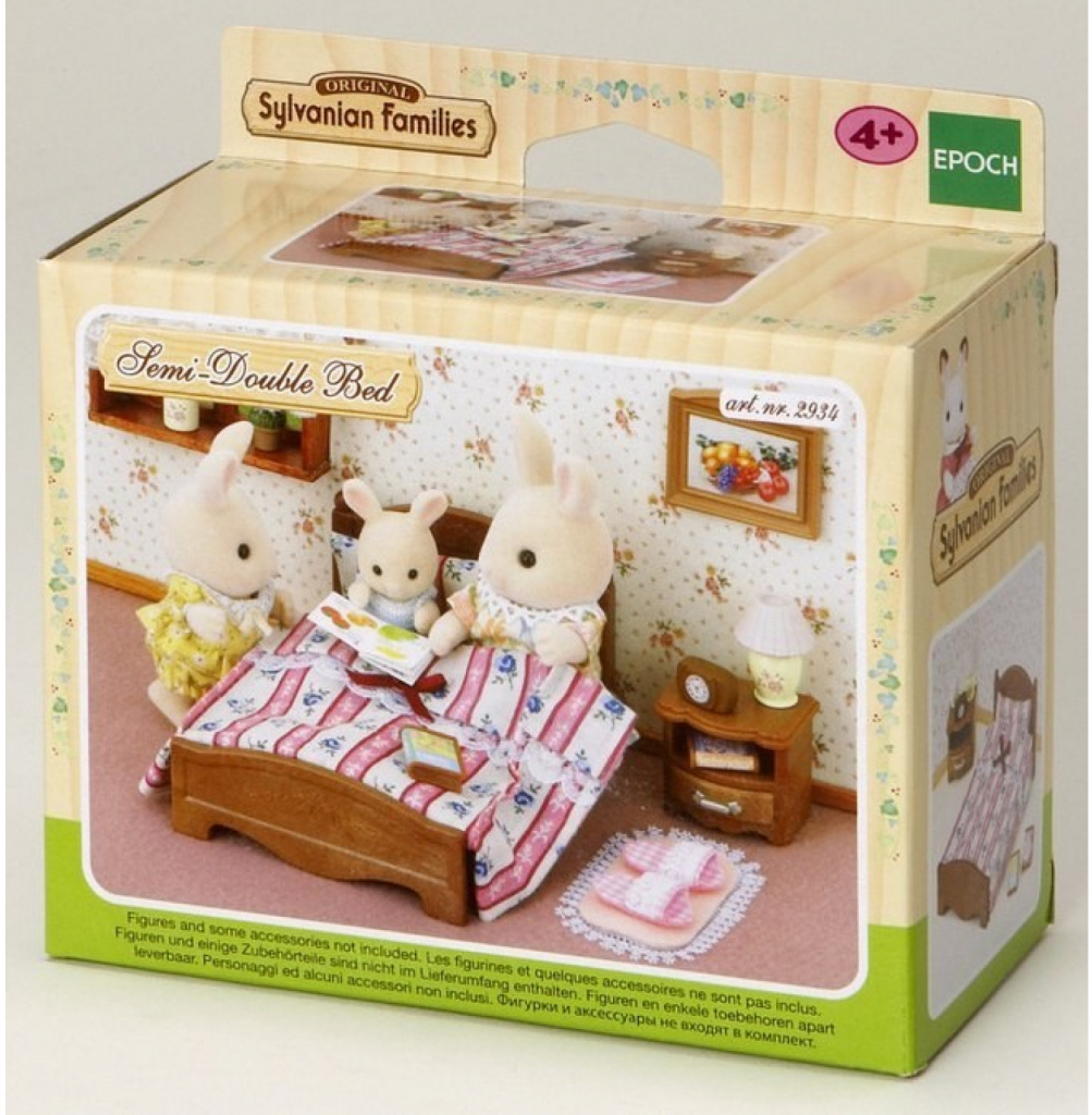 Sylvanian Families Nábytek dvojlůžko s nočním stolkem