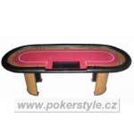 Pokerový stůl - Nevada 4 XXL ovál s dealerem - červený