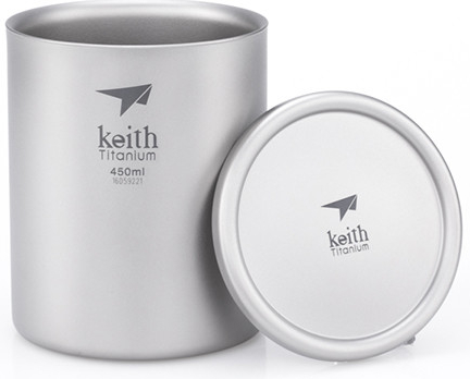 Keith Titanový termohrnek s víčkem Mug Double Wall 450 ml