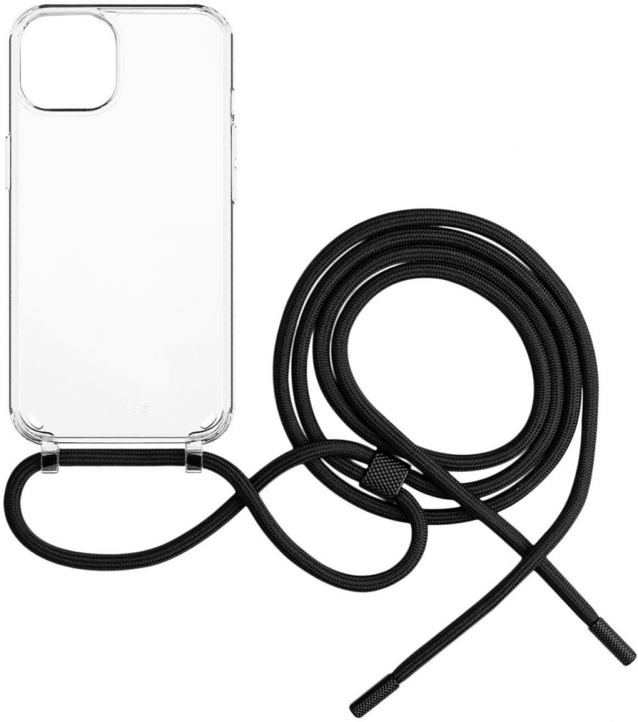 FIXED Pure Neck s černou šňůrkou na krk Apple iPhone 14 FIXPUN-928-BK