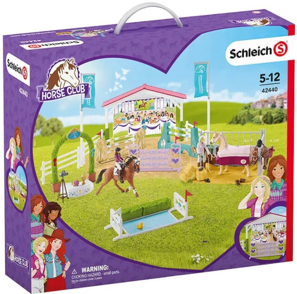 Schleich 42440 Turnajové závodiště s koníky a ošetřovatelkami