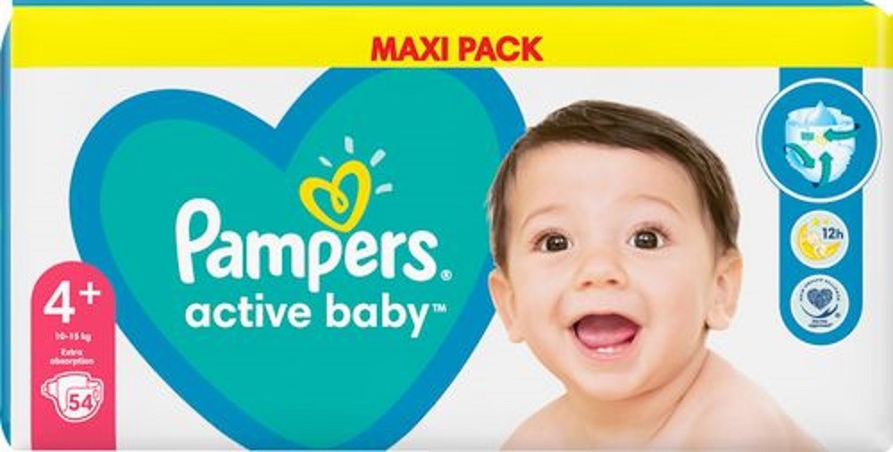 Pampers Active Baby 4+ 54 ks