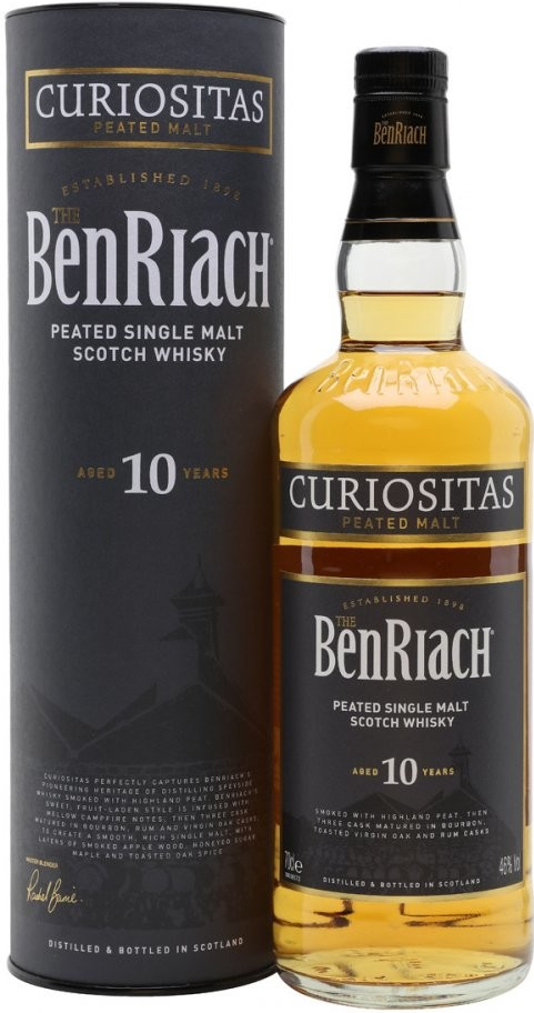 BenRiach Curiositas 10y 46% 0,7 l (holá láhev)