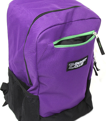Target batoh fialovo-černý zip zelená