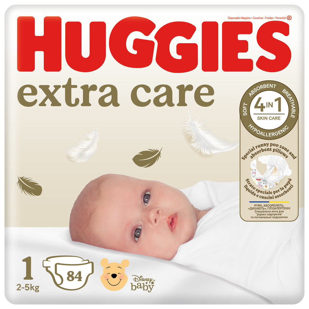 Huggies Extra Care 1 84 ks