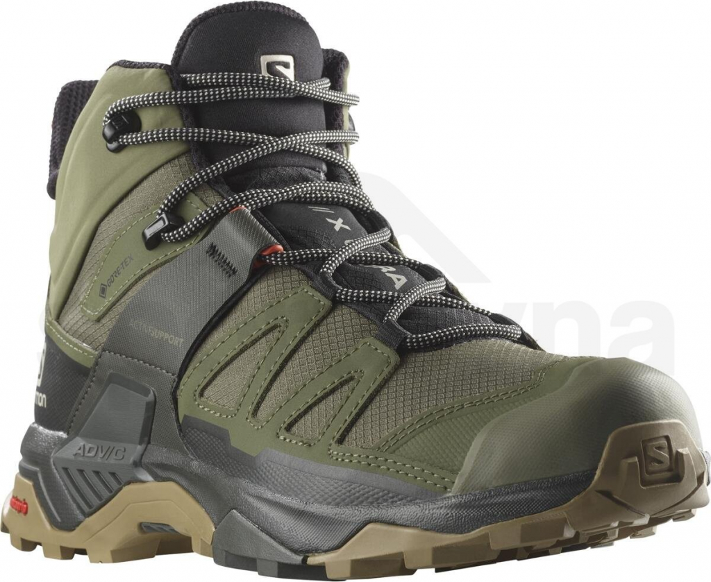 Salomon X Ultra 4 Mid Wide Gtx M L41739900 deep lichen green peat kelp