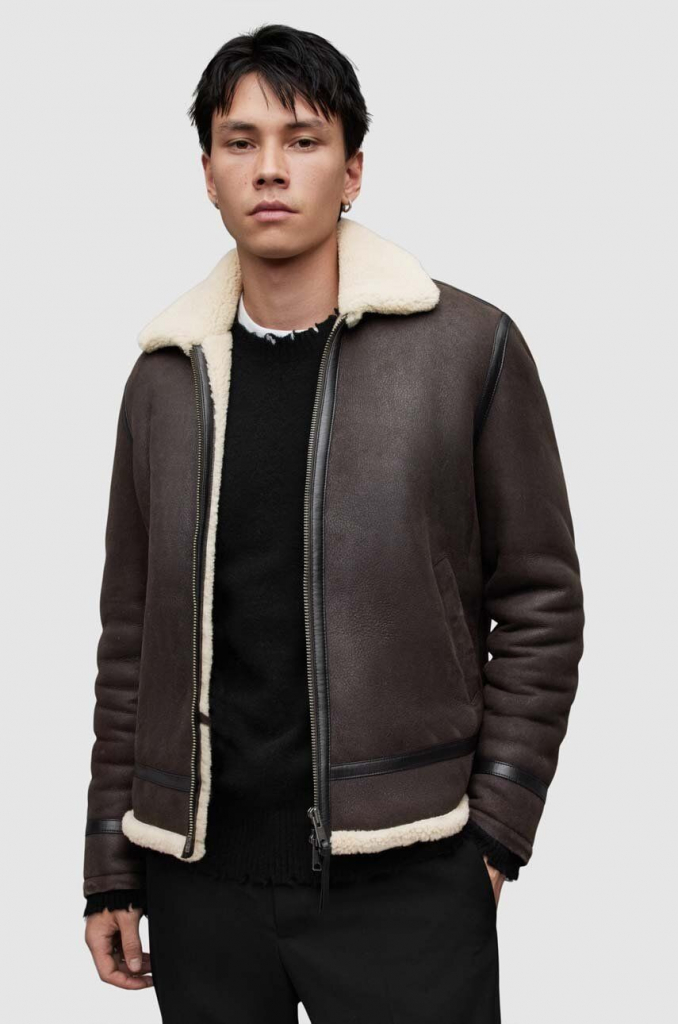 AllSaints Rhys ML089Z hnědá