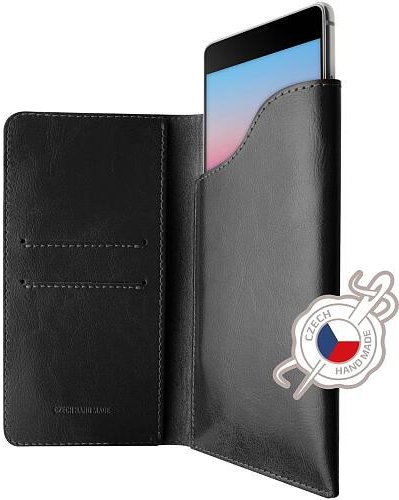 FIXED Kožené pouzdro Pocket Book pro Apple iPhone X/XS, černé FIXPOB-230-BK