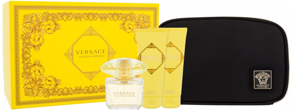 Versace Yellow Diamond EDT 90 ml + tělové mléko 100 ml + sprchový gel 100 ml + kosmetická taštička dárková sada