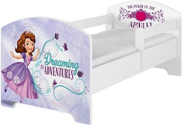 BabyBoo Disney Sofie bílá s matrací + šuplík