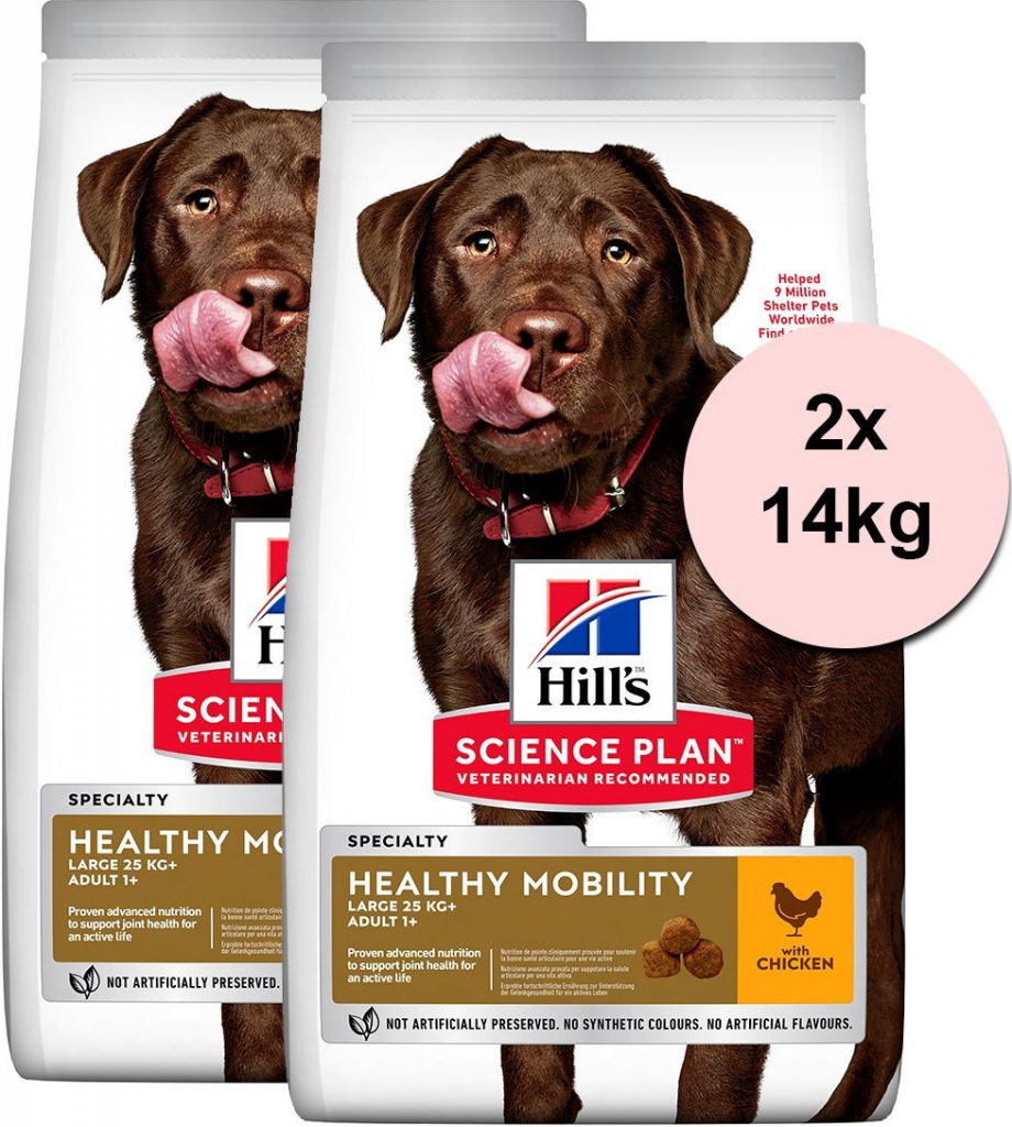 Hill’s Science Plan Adult Healthy Mobility Large Breed Chicken 2 x 14 kg