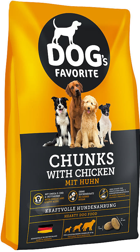 Dog´s favorite Chunks with chicken 15 kg