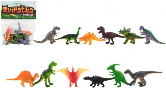 Teddies Zvířátka dinosauři mini 6-7 cm 12 ks