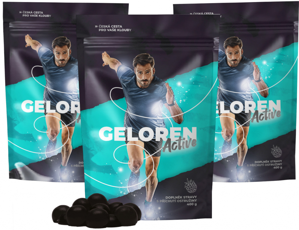 Geloren Active ostružina kloubní výživa 400 g 3 x 90 želé